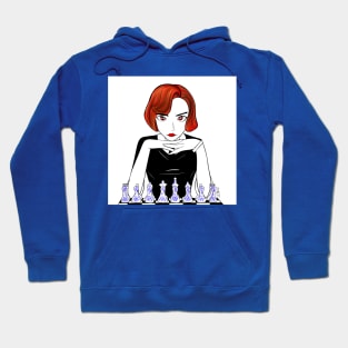 queens gambit in chess thinking, beth harmon Hoodie